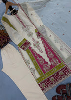 Vintage Classic Embroidered Border Straight Kurta Set with Dupatta - Surat Wholesale Ethnic Wear (Photo 8)