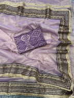Royal Heritage Embroidered Saree with Intricate Zari Border Detailing - Surat Wholesale Ethnic Wear (Photo 8)