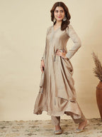 Regal Heritage Embroidered Anarkali Ensemble