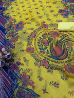 Royal Heritage Floral Printed Saree with Intricate Border Detailing - Surat Wholesale Ethnic Wear (Photo 8)