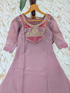 Contemporary Embroidered Draped Kurta Set
