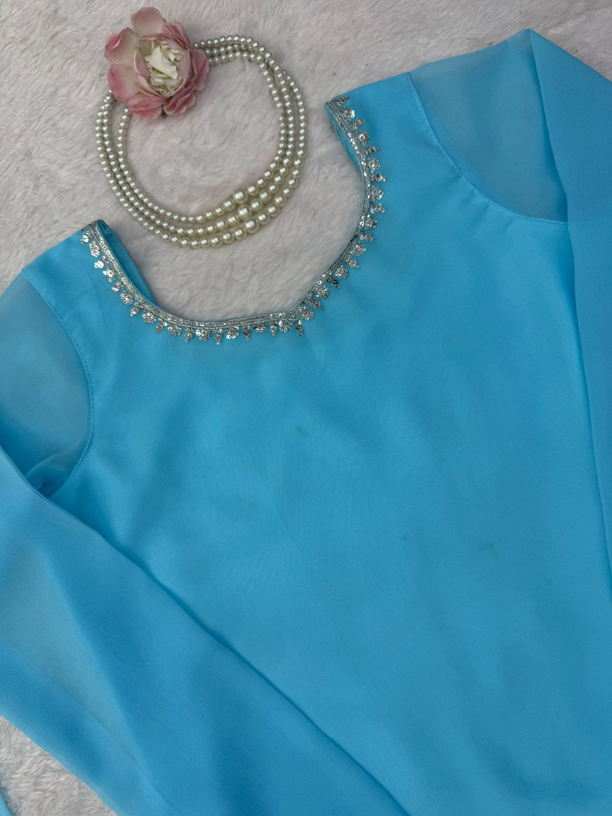 Royal Heritage Embroidered Peplum Sharara Ensemble with Delicate Scalloped Detailing - Surat Wholesale Ethnic Wear (Photo 8)