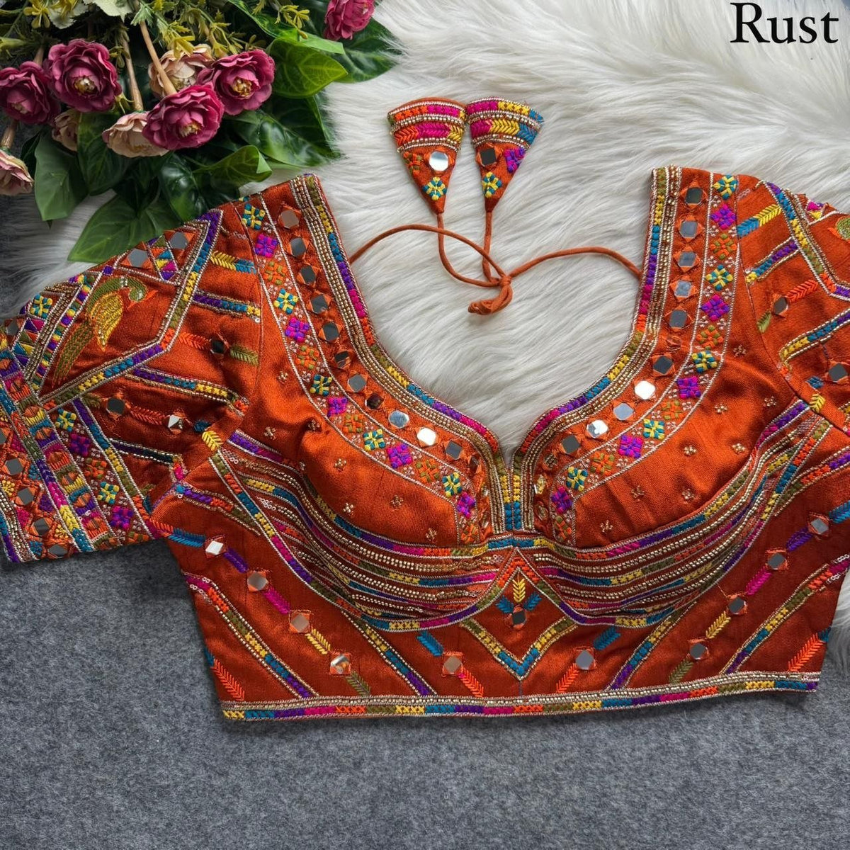 Artisanal Handcrafted Mirrorwork Embroidered Festive Blouse Collection