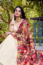 Traditional Kalamkari Print Border Silk Lehenga Set with Dupatta - Surat Wholesale Ethnic Wear (Photo 9)