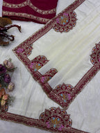 Artisanal Embroidered Drapes with Heritage Motifs for Festive Occasions