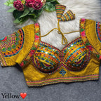Boho Ethnic Fusion Peacock Handcrafted Heavy Embroidered Blouse