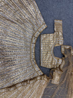 Heavy Mirror Work Sequined Lehenga Set with Tasseled Blouse