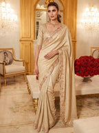 Exquisite Green with Designer Saree Set