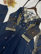 Royal Heritage Embroidered Anarkali Ensemble With Intricate Zari Detailing - Surat Wholesale Ethnic Wear (Photo 9)