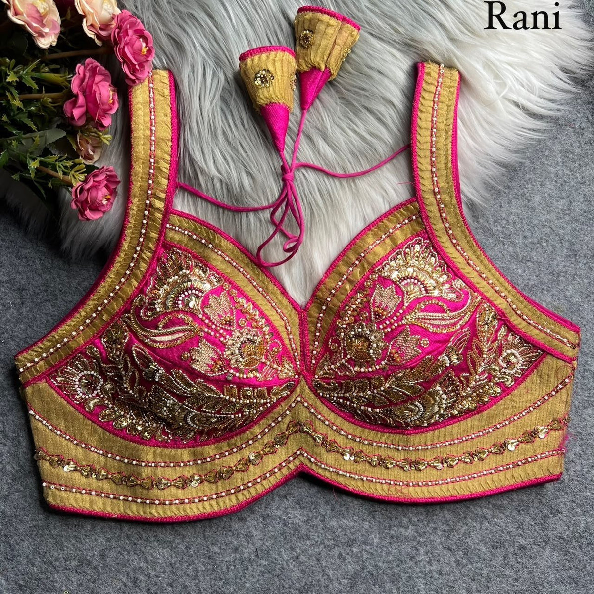 Opulent Luxury Heavy Zari Embroidered Sleeveless Blouse