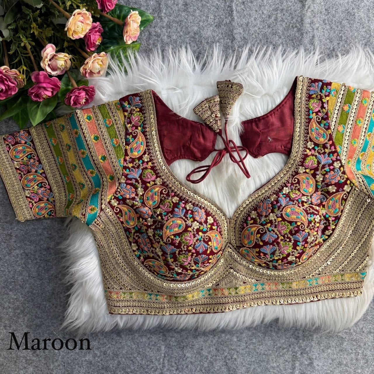 Royal Heritage Intricately Embroidered Festive Blouse Collection