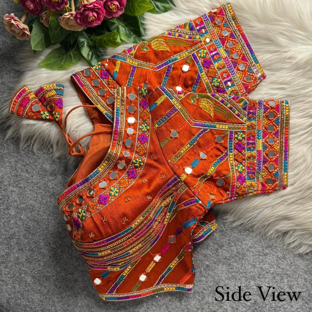 Artisanal Handcrafted Mirrorwork Embroidered Festive Blouse Collection