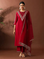Regal Tradition Embroidered Ethnic Suit Set with Delicate Artisanal Detailing - Surat Wholesale Ethnic Wear (Photo 9)