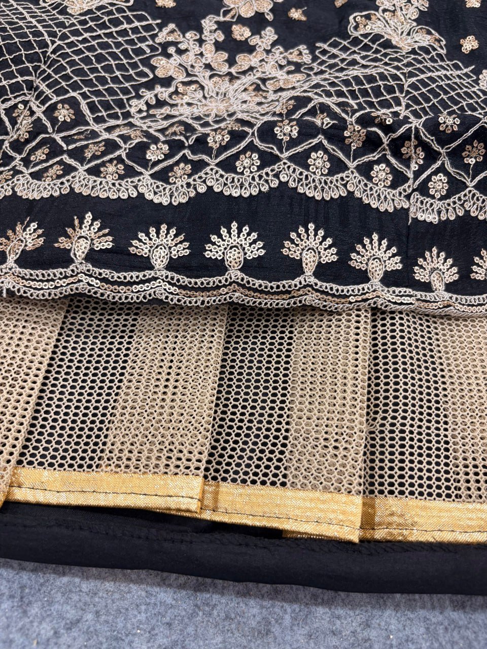 Heavily Embellished Sequined Crop Top Lehenga Choli Set