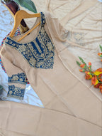 Subtle Grace Embroidered Yoke Tissue Tissue Silk Kurta Set - Surat Wholesale Ethnic Wear (Photo 9)