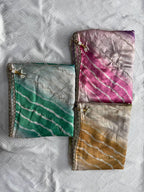 Contemporary Statement Handcrafted Wave Pattern Saree with Delicate Scalloped Border