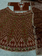 Intricate Zari Embroidered Silk Lehenga Set with Matching Dupatta - Surat Wholesale Ethnic Wear (Photo 9)