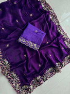 Ornate Vine Embroidery Draped Across a Regal Festive Silhouette