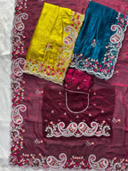 Artisanal Paisley Embroidered Saree for Timeless Celebrations