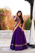 Royal Heritage Embroidered Lehenga Choli With Designer Dupatta