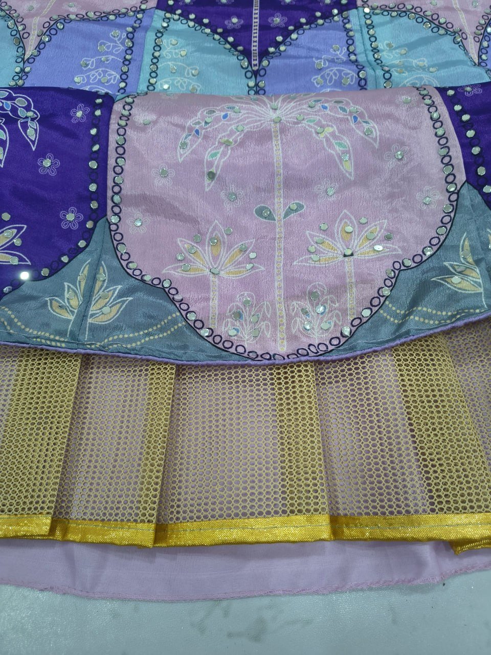 Intricately Embroidered Patchwork Pattern Lehenga Choli Set