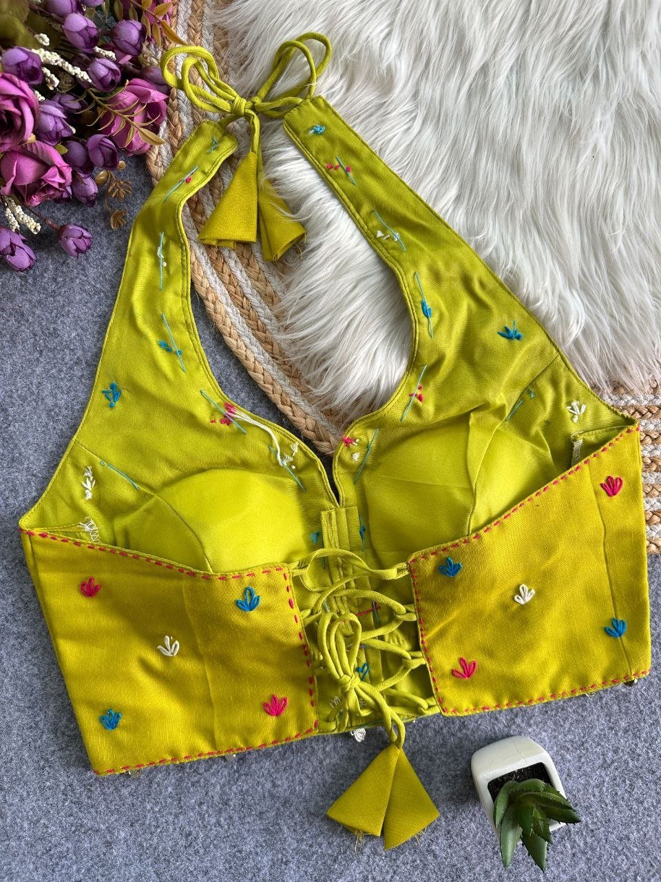 Artisanal Handcrafted Shell Embroidered Ethnic Blouse
