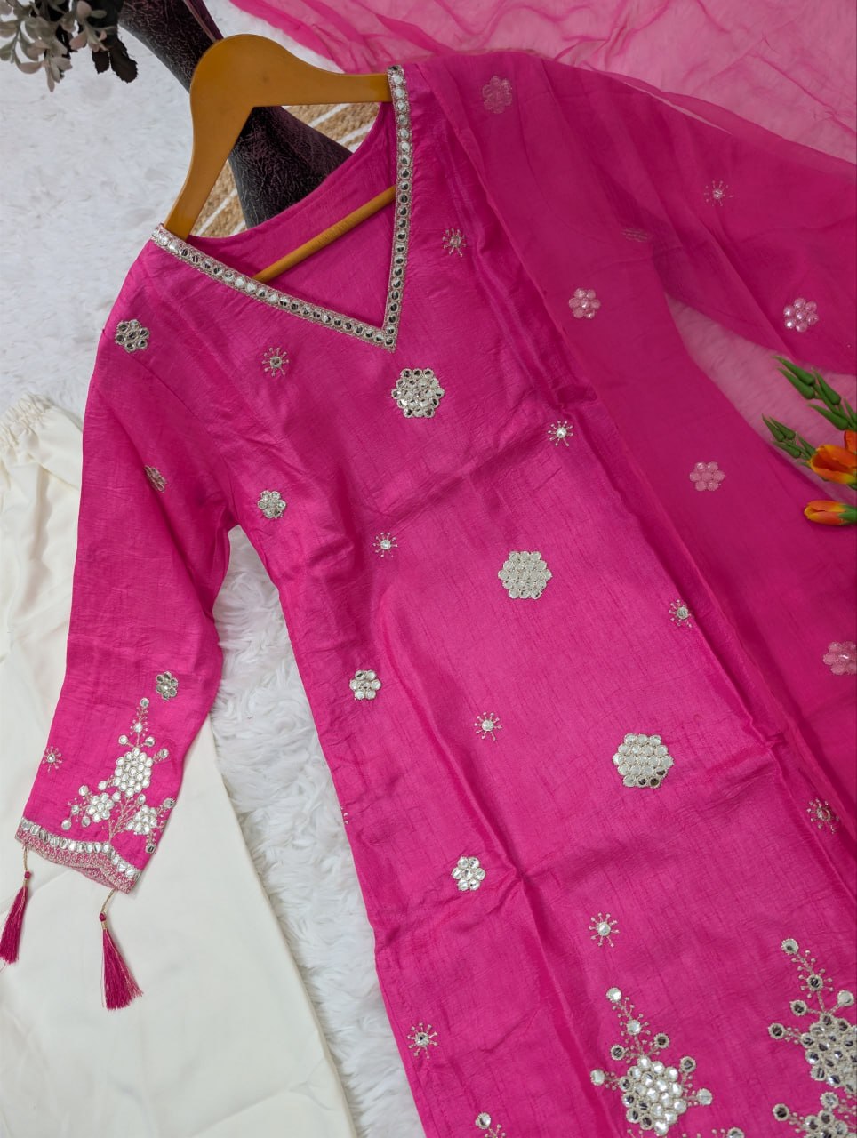 Pure Viscose Silk Salwar Kameez