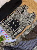 Fashion Factory Kids Premium Faux Georgette Embroidered Suit Set with Dupatta