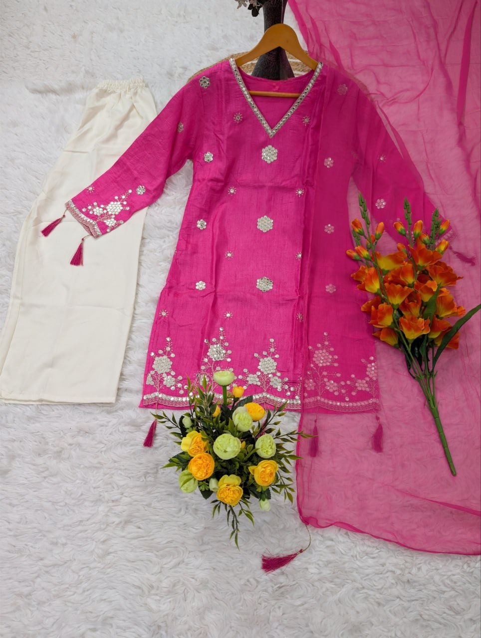 Pure Viscose Silk Salwar Kameez