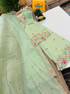 Pure Organza Twine Net Sharara Set