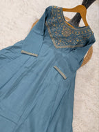 Pure Vichitra Silk Kurta Set