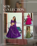 Fashion Factory Chinon Lehenga Set with Sequins & Thread Embroidery Work