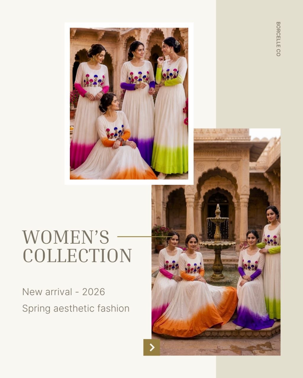 Fashion Factory Star Georgette Embroidered Festival Gown