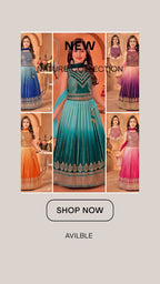 Fashion Factory Kids Soft Chinon Silk Lehenga Choli Set with Butterfly Net Dupatta