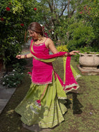 Fashion Factory Embroidery Work with Lace Work Lehenga