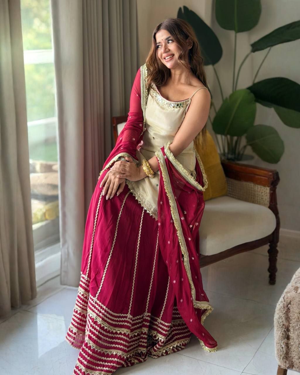 Fashion Factory Embroidery Work with Lace Work Lehenga