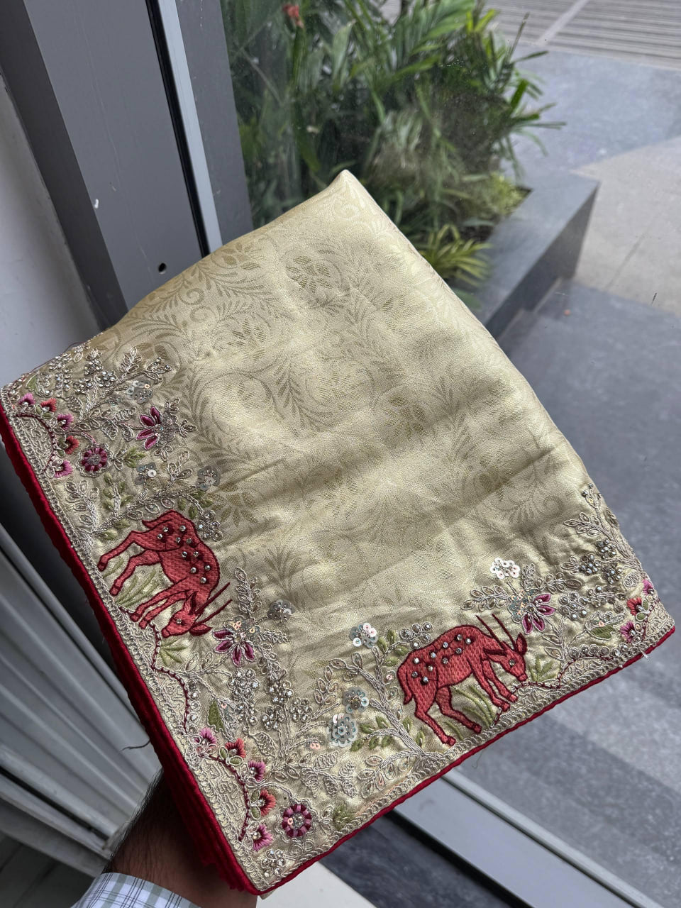 Artisanal Heritage Embroidered Saree for Grand Celebrations
