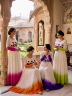 Fashion Factory Star Georgette Embroidered Festival Gown