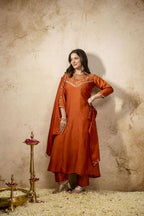 Pure Vichitra Silk Kurta Set