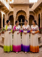 Fashion Factory Star Georgette Embroidered Festival Gown