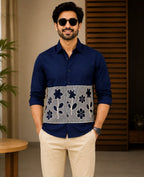 Fashion Factory Men's Dobby Cotton Full Sleeve Kurta