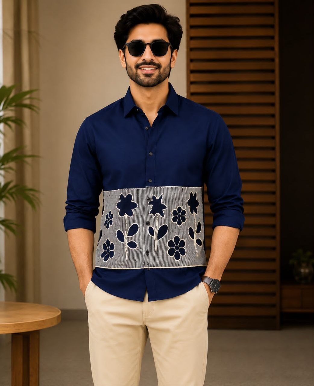 Fashion Factory Men's Dobby Cotton Full Sleeve Kurta
