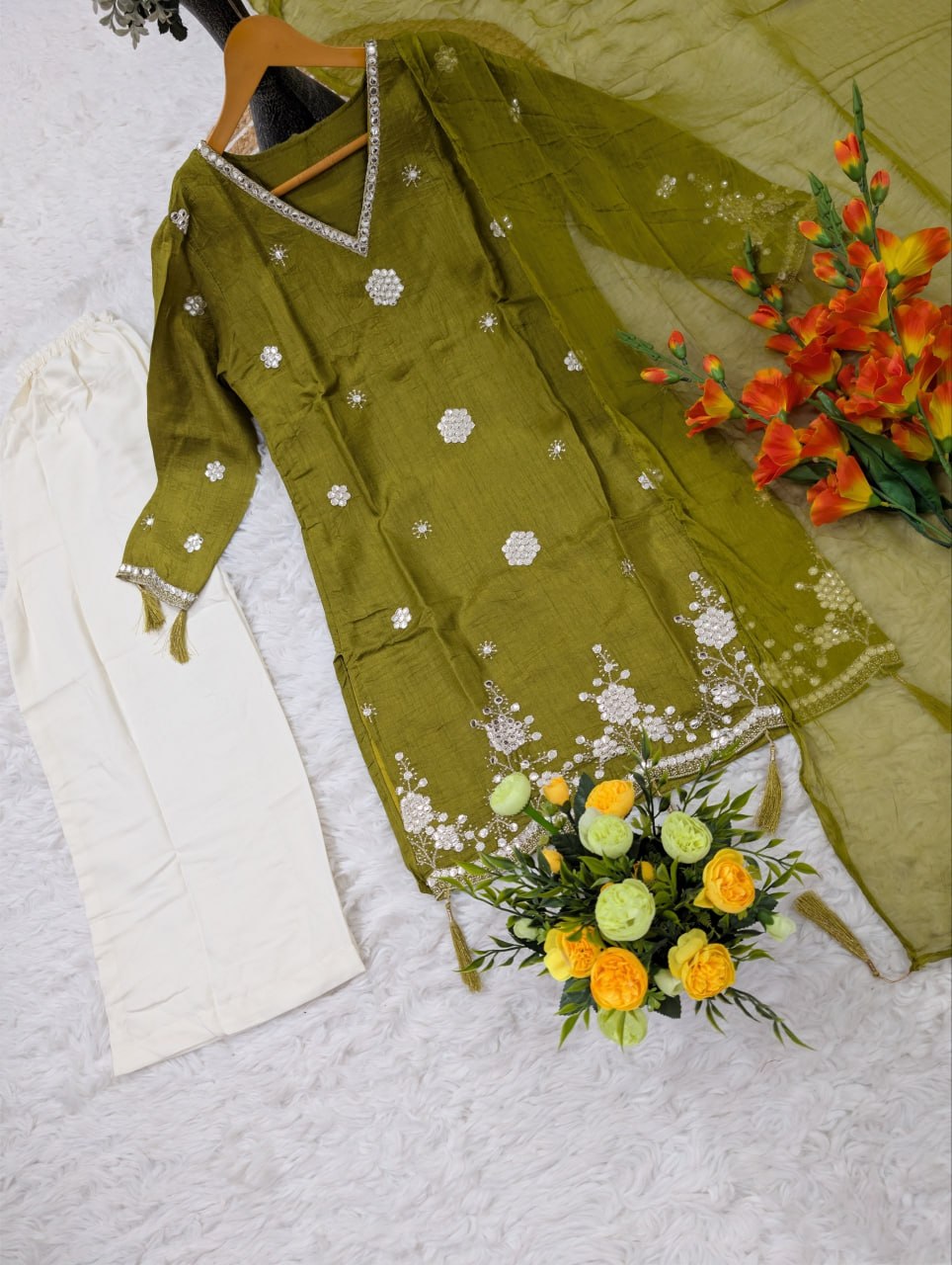 Pure Viscose Silk Salwar Kameez