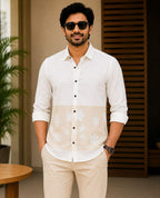 Fashion Factory Men's Dobby Cotton Full Sleeve Kurta
