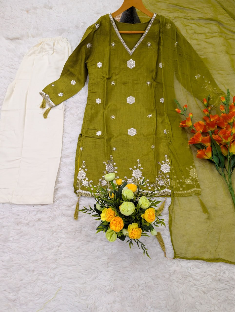 Pure Viscose Silk Salwar Kameez