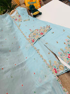 Pure Organza Twine Net Sharara Set
