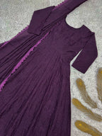 Fashion Factory Star Georgette Silk Embroidered Gown Set with Dupatta