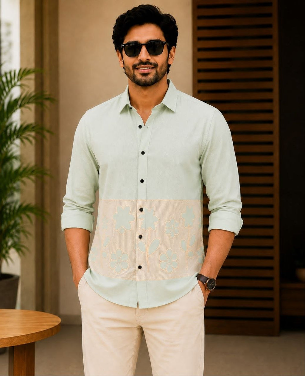 Fashion Factory Men's Dobby Cotton Full Sleeve Kurta