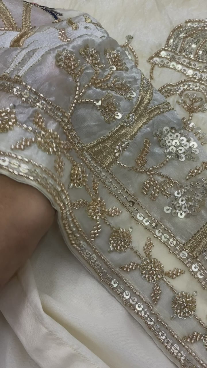 Regal Heritage Scenic Embroidered Palazzo Suit