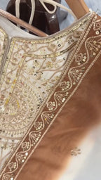 Intricately Embroidered Sharara Suit Set With Border Dupatta